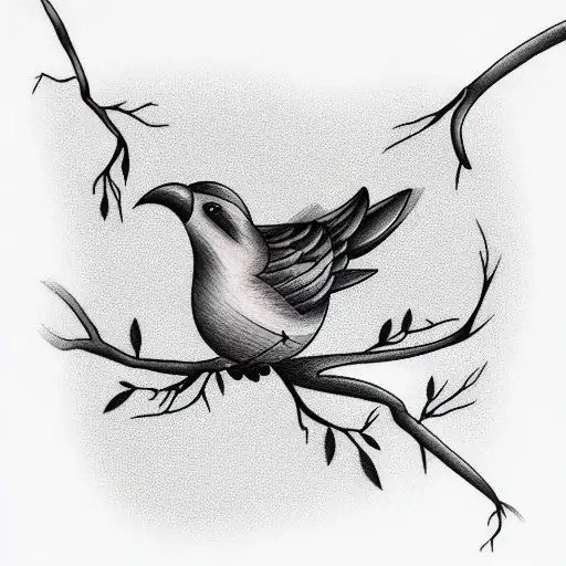Bird On Branch