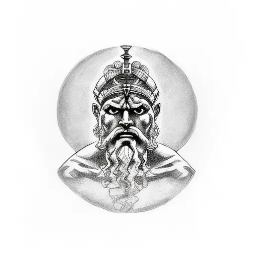 Greek Titan Atlas Holding Up The World