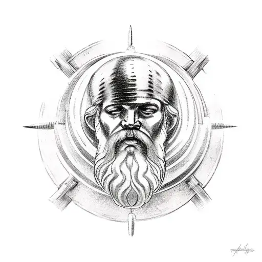 Greek Titan Atlas Holding Up The Heavens