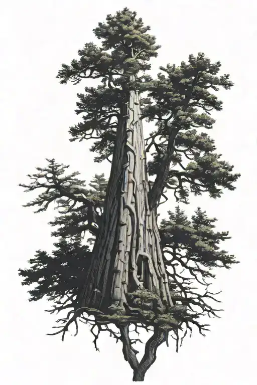 Redwood Forest Looking Up From Ground