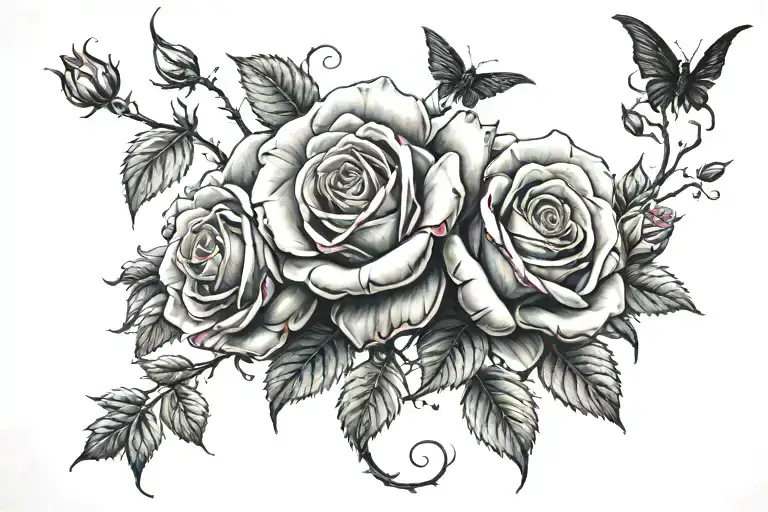 Halloween And Roses Growing