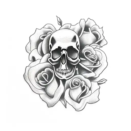 Skull And Roses