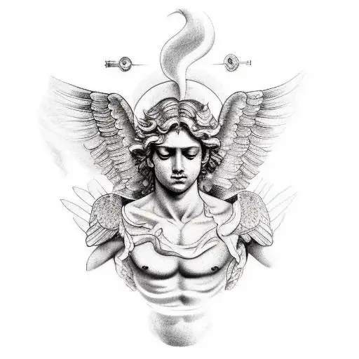 Greek Mythology Sleeve With Icarus Near Shoulder