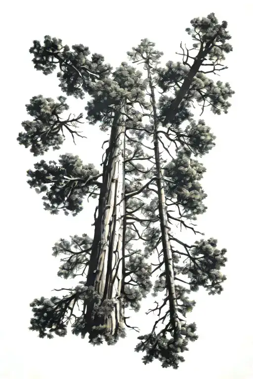 Redwood Forest Looking Up From Ground