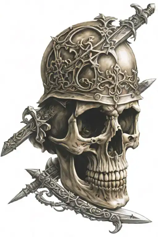 Skull And Skeleton Sword