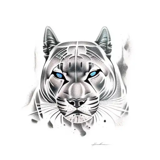 Panther Lightning In The Background