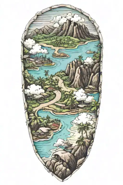 Color Hawaii Aerial View