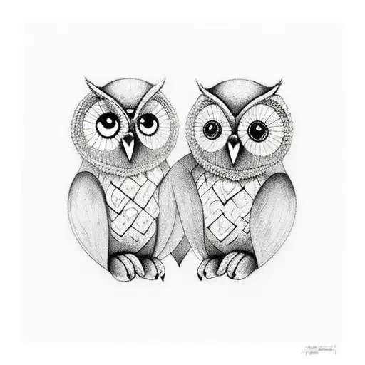 Teddy Bear And Owl Hugging A Heart