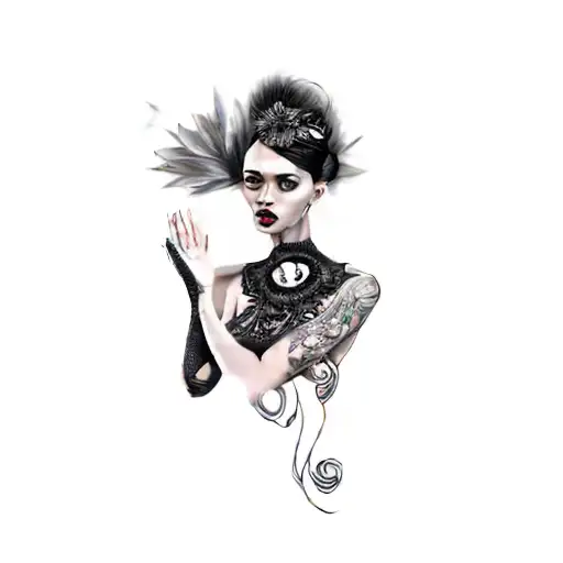 A Woman In A Black Dress