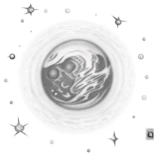 Planet Pluto With Stars Around It