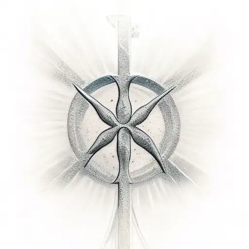 Christian Cross And Star