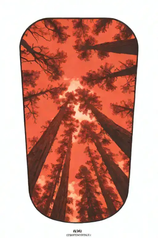 Redwood Forest Looking Up From Ground