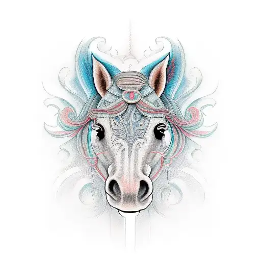 A Flopwer With A Horse