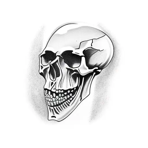 Motocross With Skull