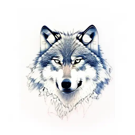 Wolf Surrounded By Woods