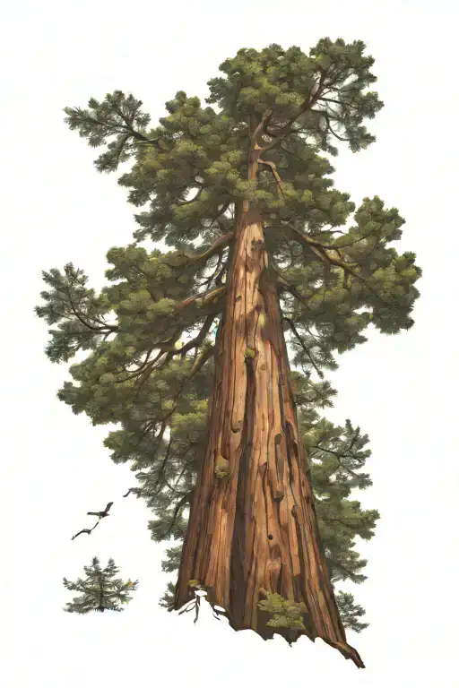 Redwood Forest Looking Up From Ground