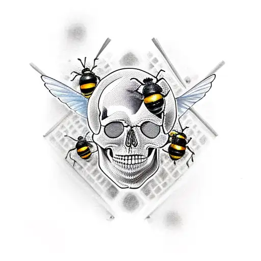 Skull With Bees