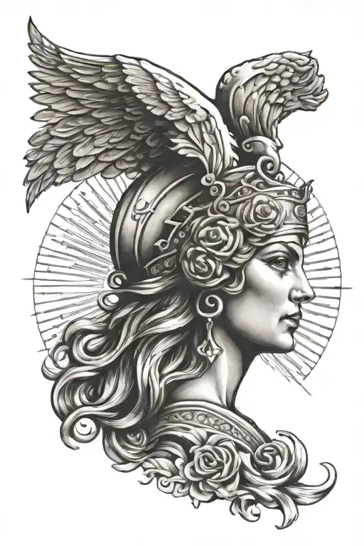 Greek Goddess Athena Realism Style