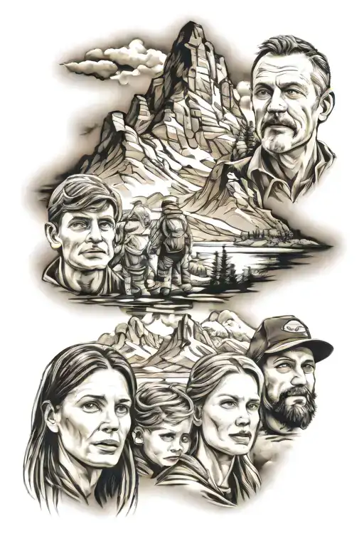 Family Of 5 Three Boys In Mountains Reflected Deep Color