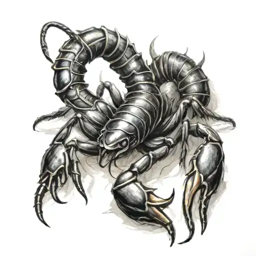 Mean Scorpion Tattoo Design