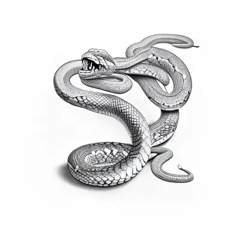 A Snake Wrapped Around A Joint