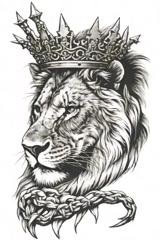 Lion With Crown Of Thorns