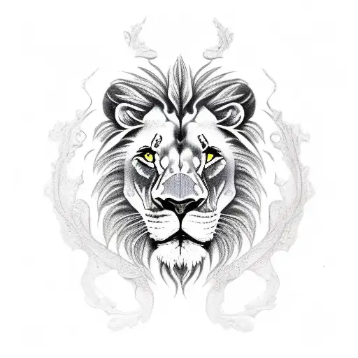 Lion Left Half Living Right Half Rotting