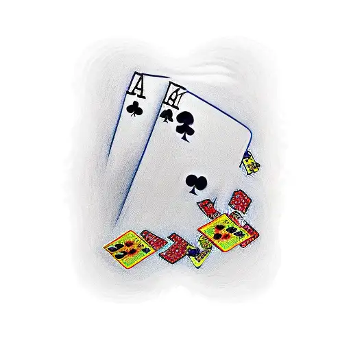 A Poker Hand With A Royal Flush Surrounded By Swirling Casino Chips And Dice