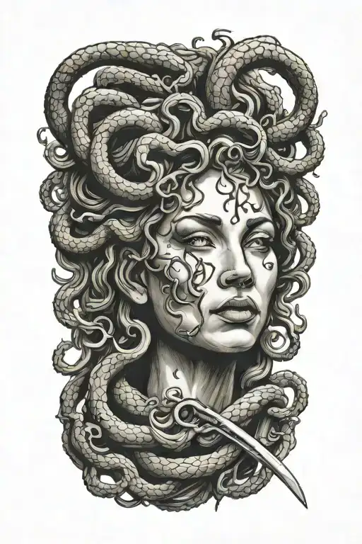 Medusa With Knife