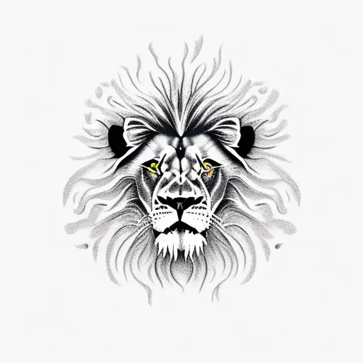 Lion Left Half Living Right Half Zombie