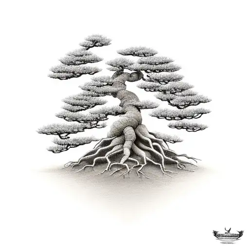 Bonsai Tree With Roots