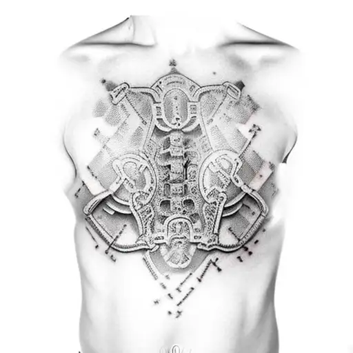 Roman Armour Ripped Skin Chest And Right Arm