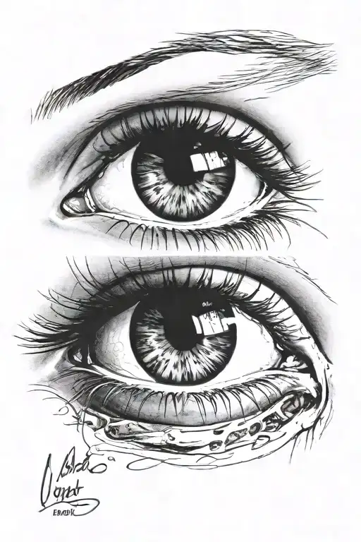 Female Eyes Staring Back At Me Gently