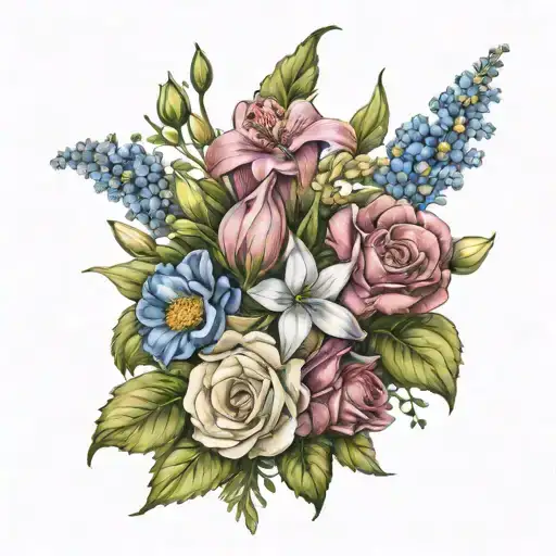 Bouquet Of May And January Birth Flowers