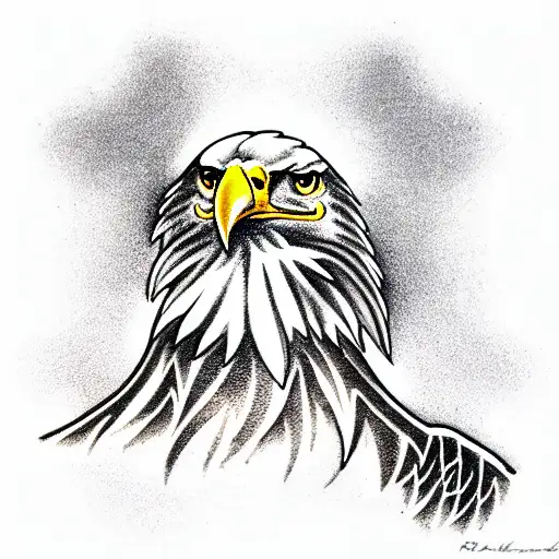 Bald Eagle From Straight On With Talons Holding A Sheiks With Names