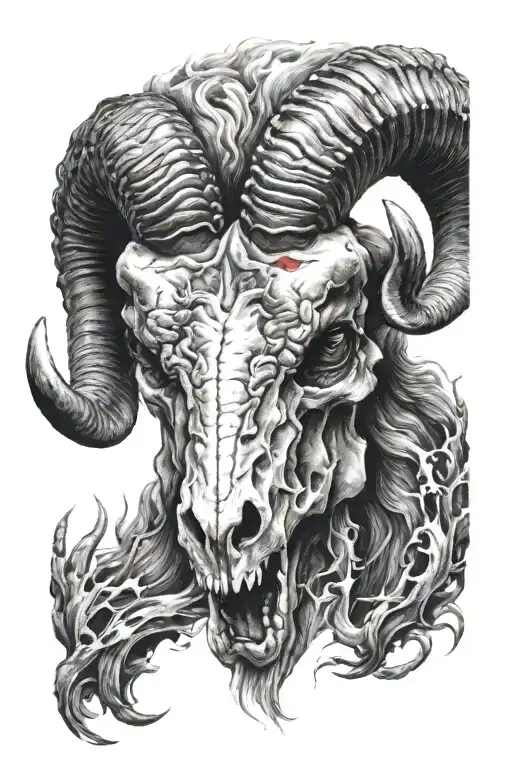 Fire Breathing Ram Skull