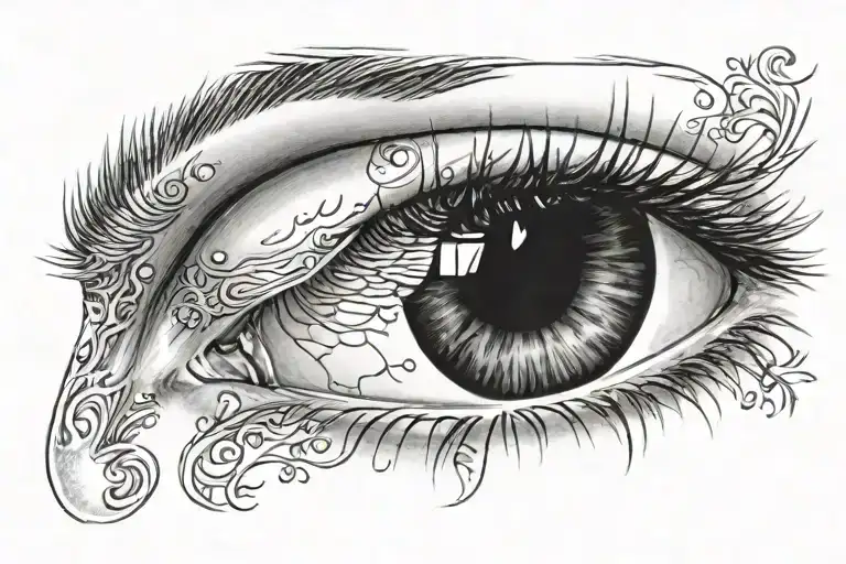 Female Eyes Staring Back At Me Gently