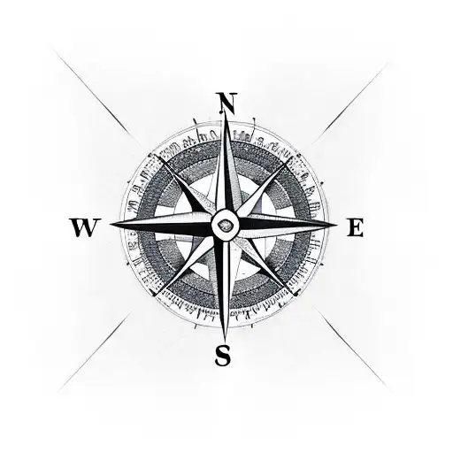Compass But The North Hand Is An Angel And The South Hand Is A Bull