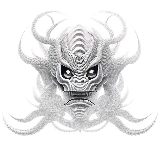 Oni Mask Inspired By Snake