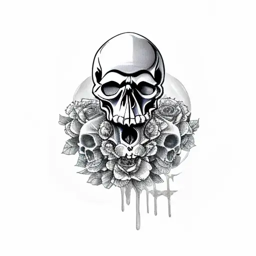Skull Dripping Down