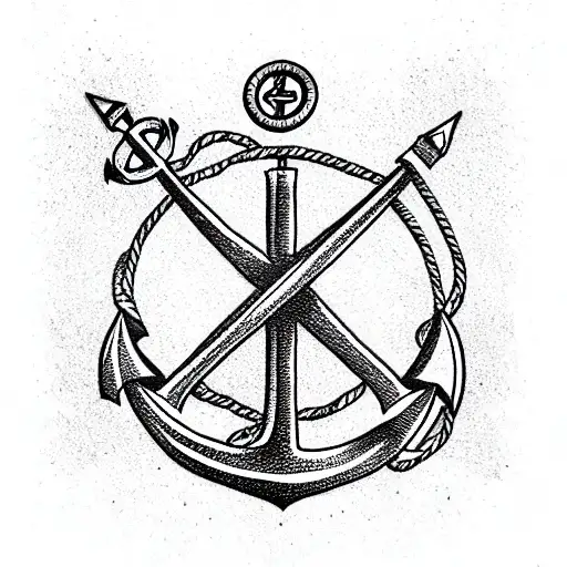 Anchor With Compass
