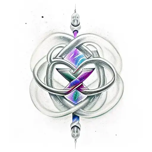 A Medical Caduceus Intertwined With A Spiral Galaxy