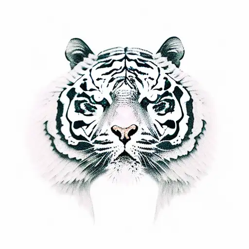 Woman In A Tiger Head Dress