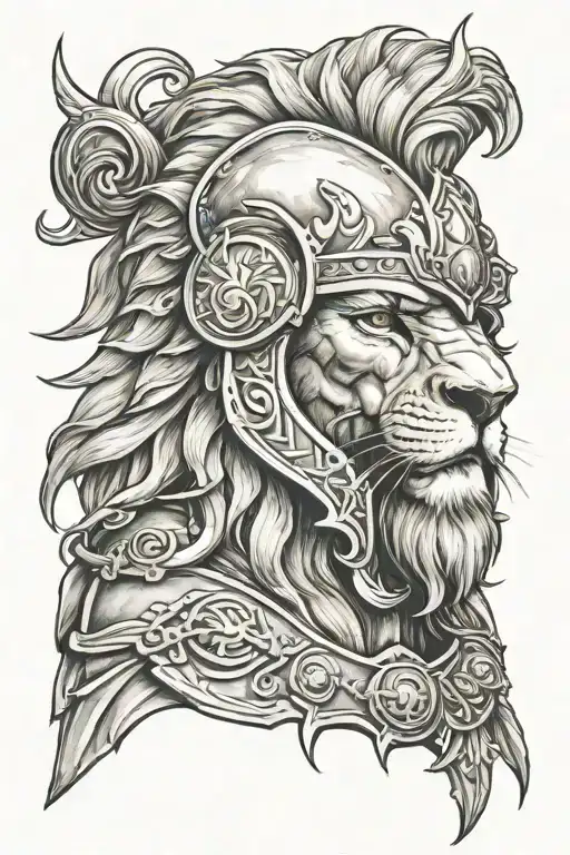 Lion Spartan Warrior
