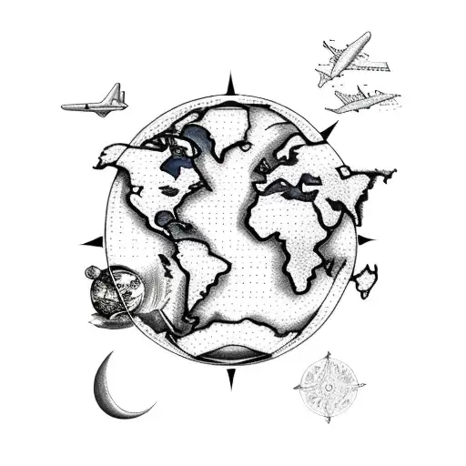 Plane World Travel Map