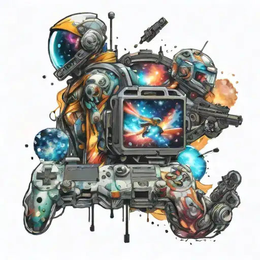 An Abstract Interpretation Of Online Gaming Characters Exploring A Galaxy