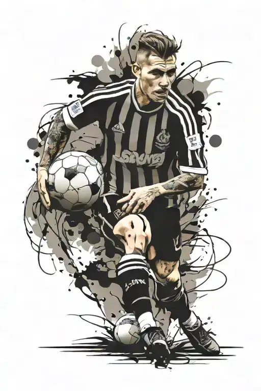 Newcastle United Football Player At St James Park