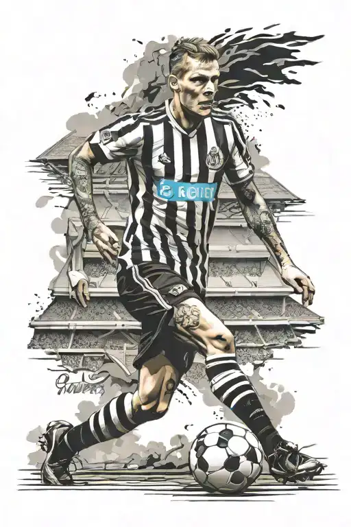 Newcastle United Football Player At St James Park Sleeve
