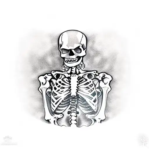 Skeleton In A Fighting Stance