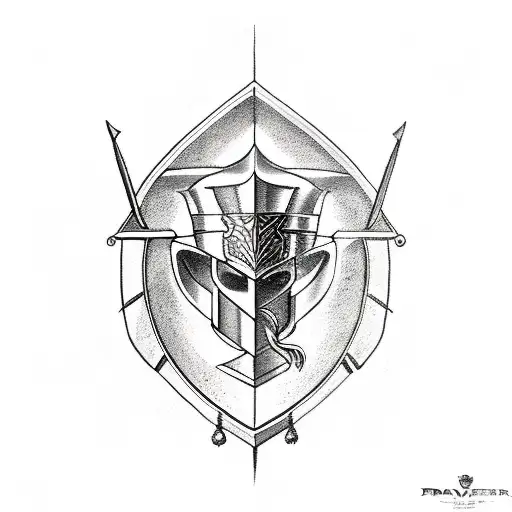 Premrose Triangle With Poseiden Spear And Alexander The Great Face And Spartan Helmet